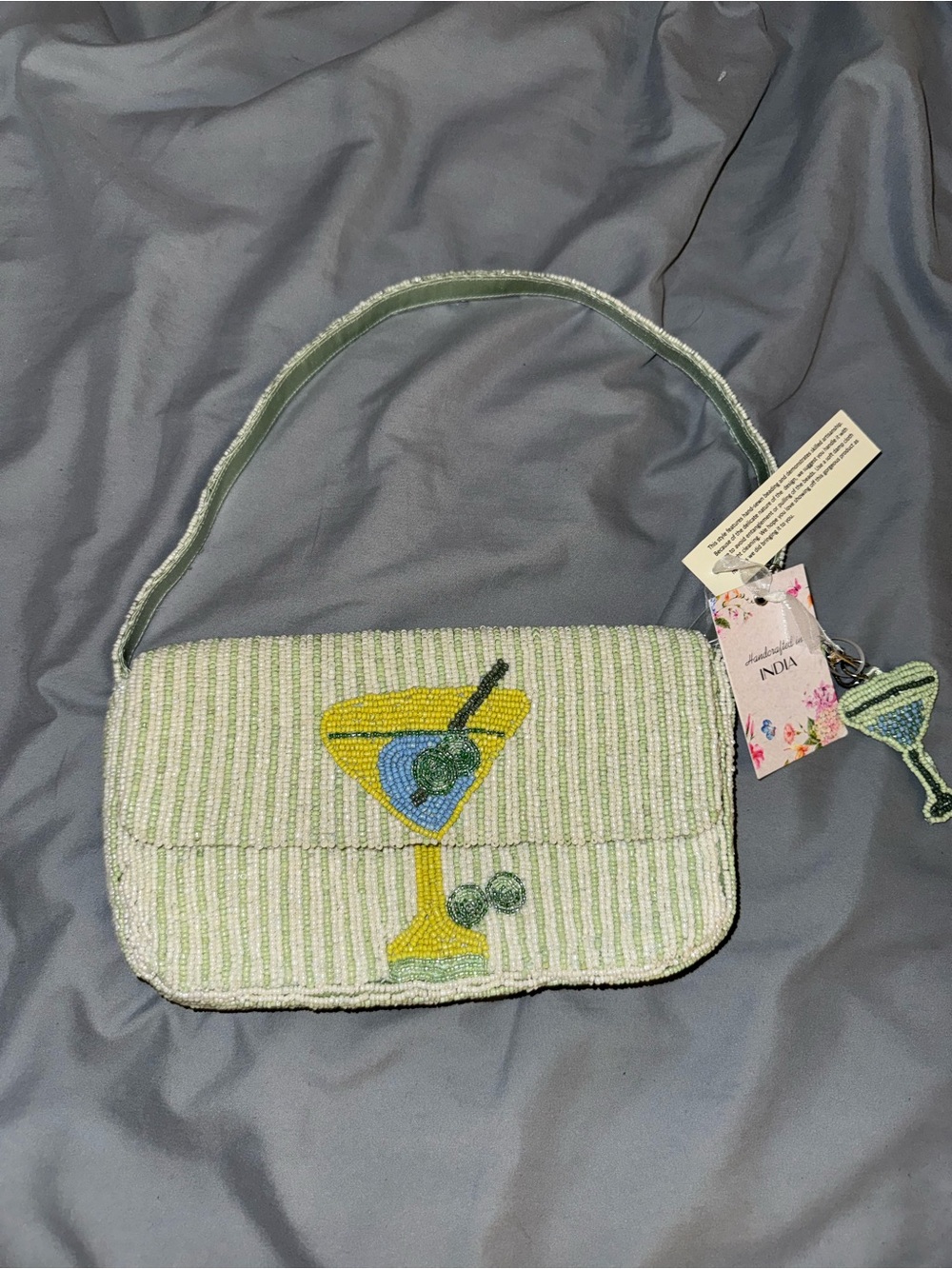 Beaded Martini Bag Handmade in India New with Tags